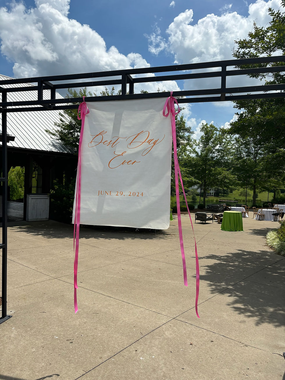 Fabric Welcome Sign