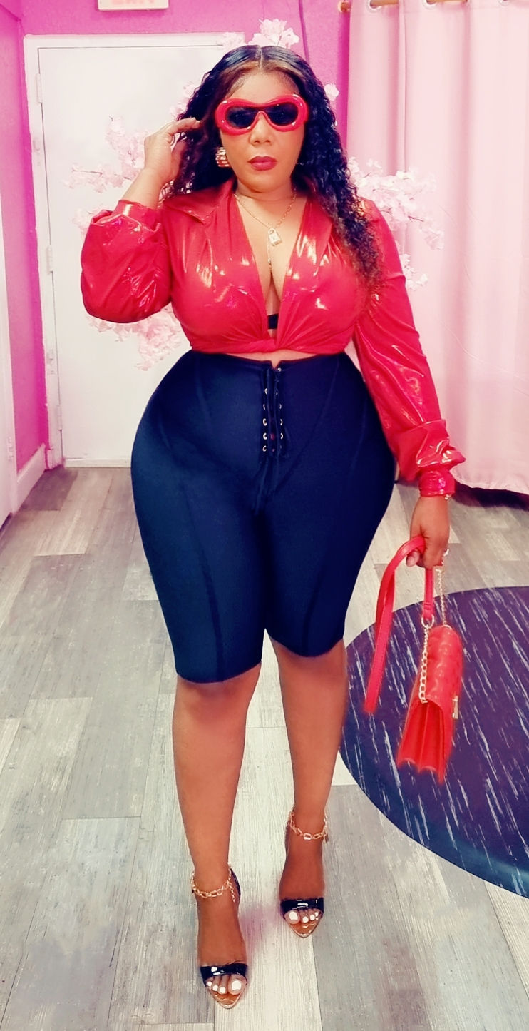 Lace up High Waist Bermuda 