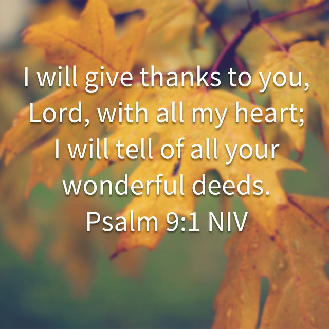 Daily bible verse about thanking God