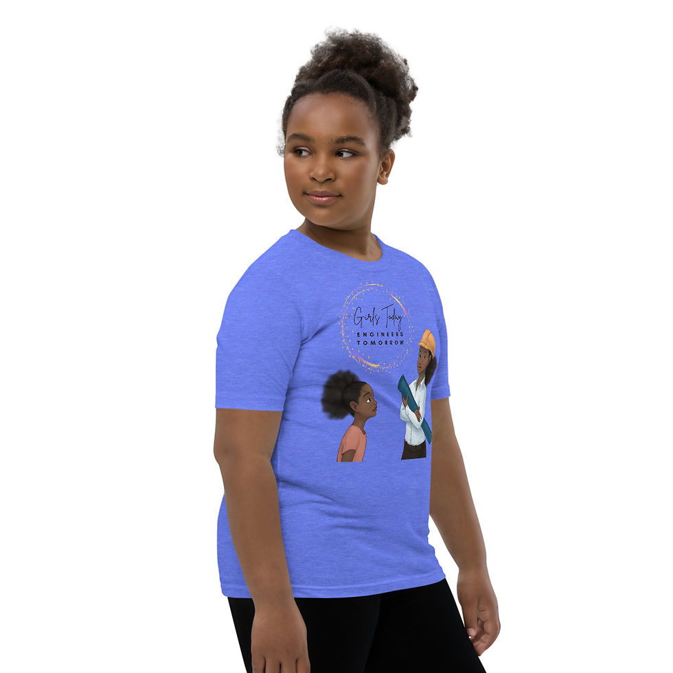 Thumbnail: Girls Today Engineers Tomorrow "Blueprint" Youth Short Sleeve T-Shirt