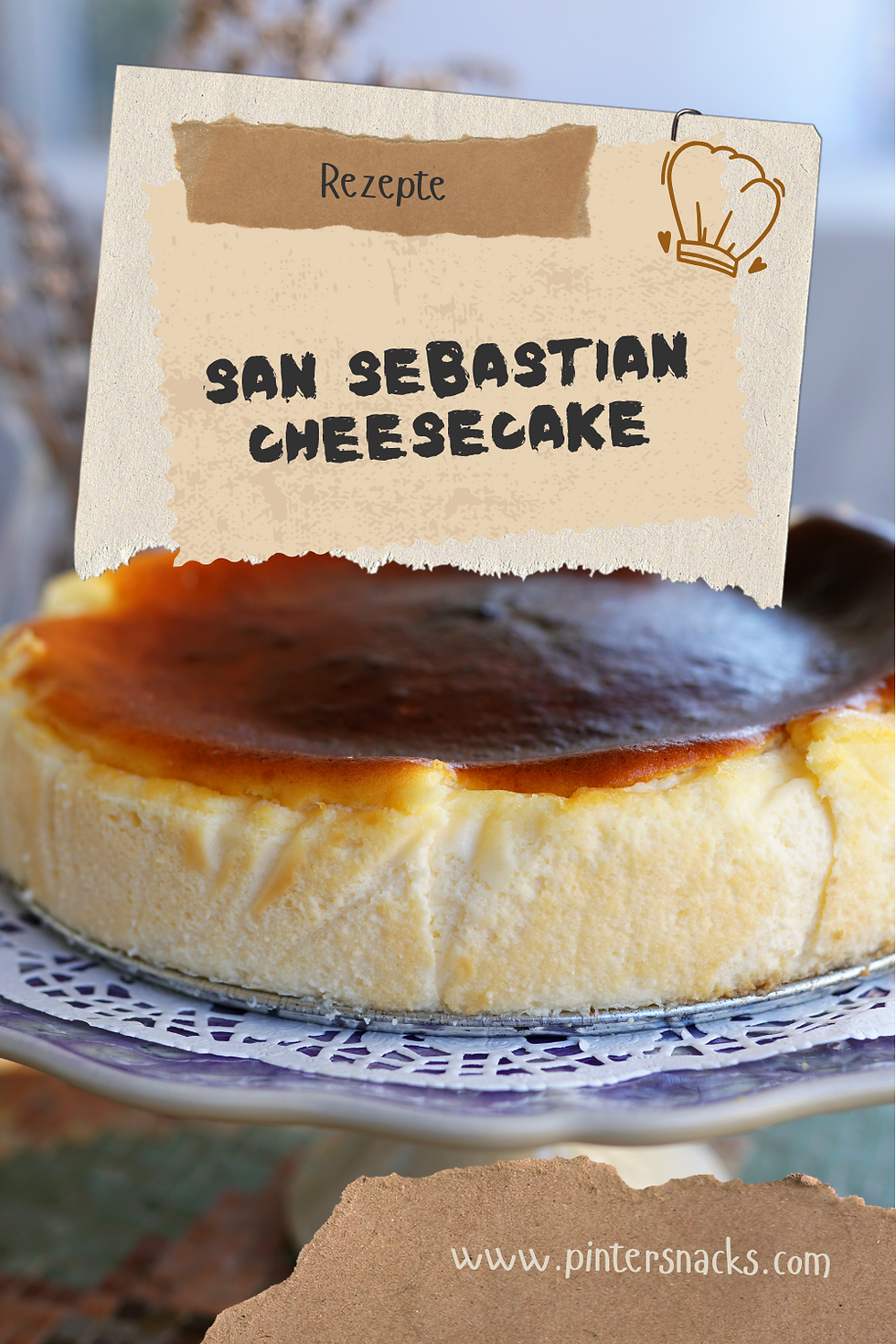San Sebastian Cheesecake von Pintersnacks: Cremiger Käsekuchen mit karamellisierter Kruste, ohne Boden – ein Food-Trend, der jede Party rockt!