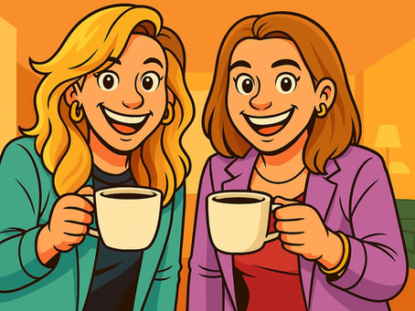 Een donderdagavond na een drukke werkdag; tijd voor een digitale koffie. 