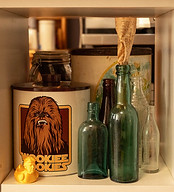 Chewbacca and other decorative items in Black Heart Bakery and Cafe Culdaff