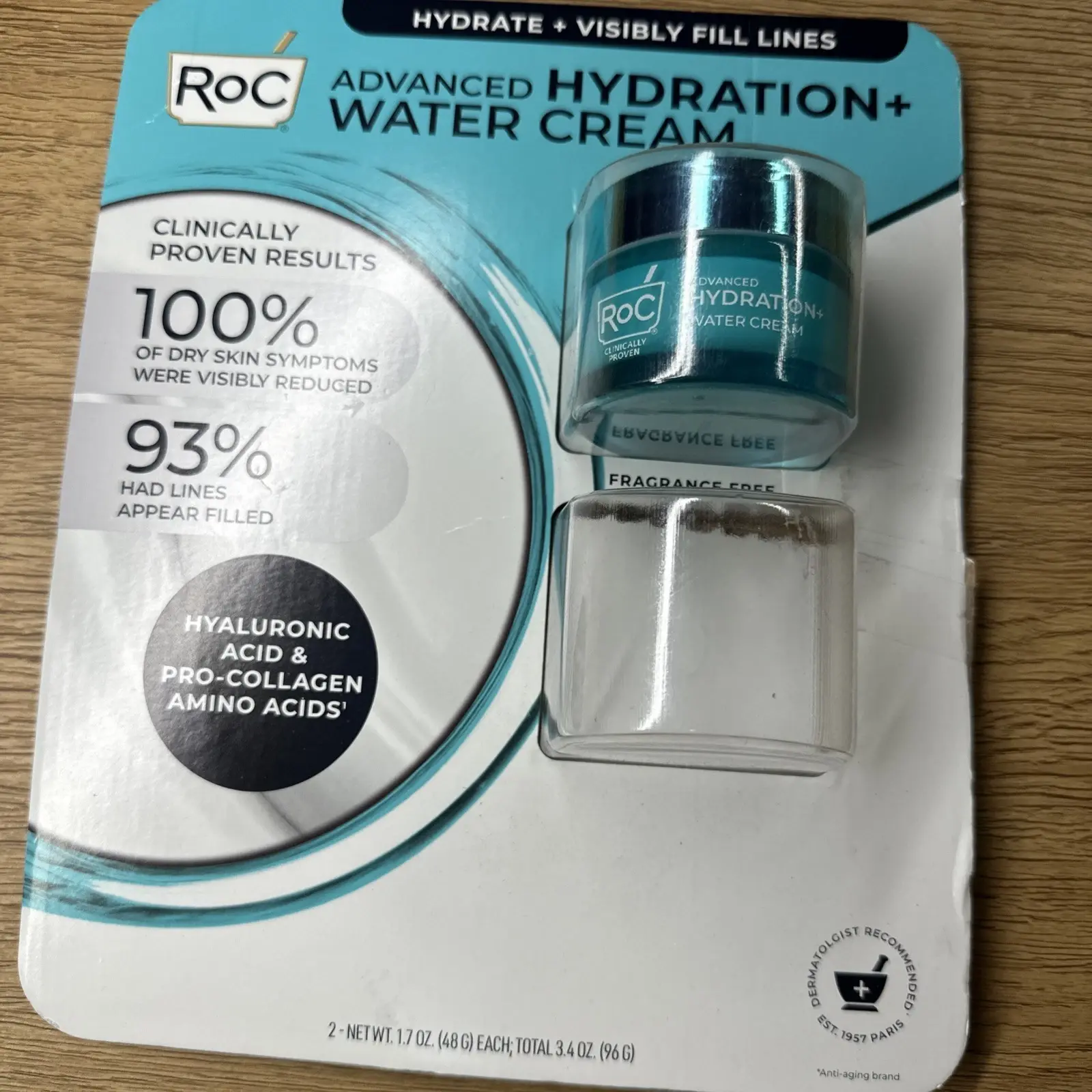 ROC Advanced Hydration + Water Cream 1.7 oz. 48 g. New NWOB