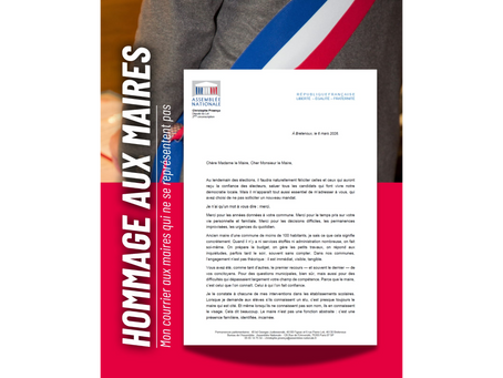 Mon courrier aux maires qui ne se représentent pas