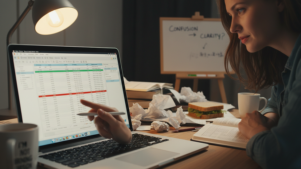 Close-up view of a laptop screen showing QuickBooks software with financial data