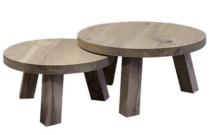 Salontafel. Salontafel rond hout. Houten ronde salontafel. Salontafel rond hout.