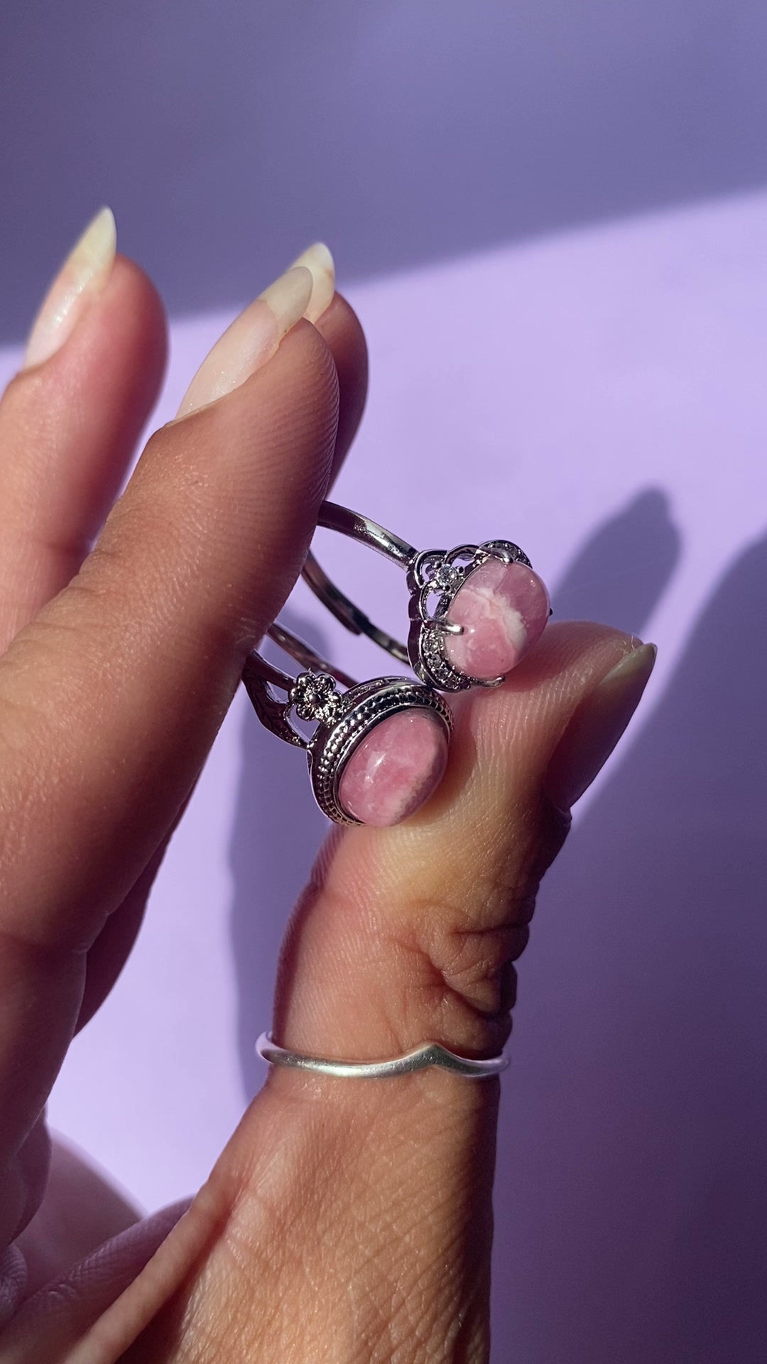 Rhodochrosite - Bagues réglables
