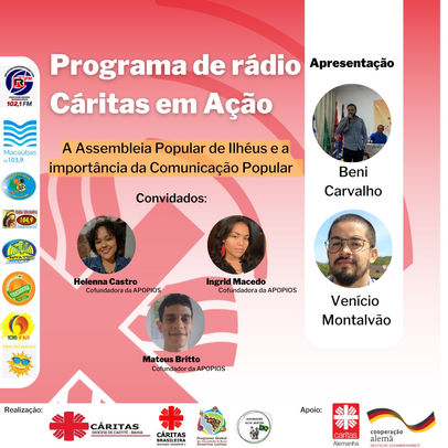 PROGRAMA CARITAS EM AÇÃO REALIZA ENTREVISTA SOBRE A ASSEMBLEIA POPULAR DE ILHÉUS