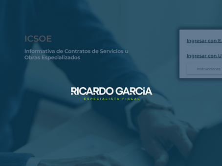 ICSOE: Informativa de Contratos de Servicios u Obras Especializados