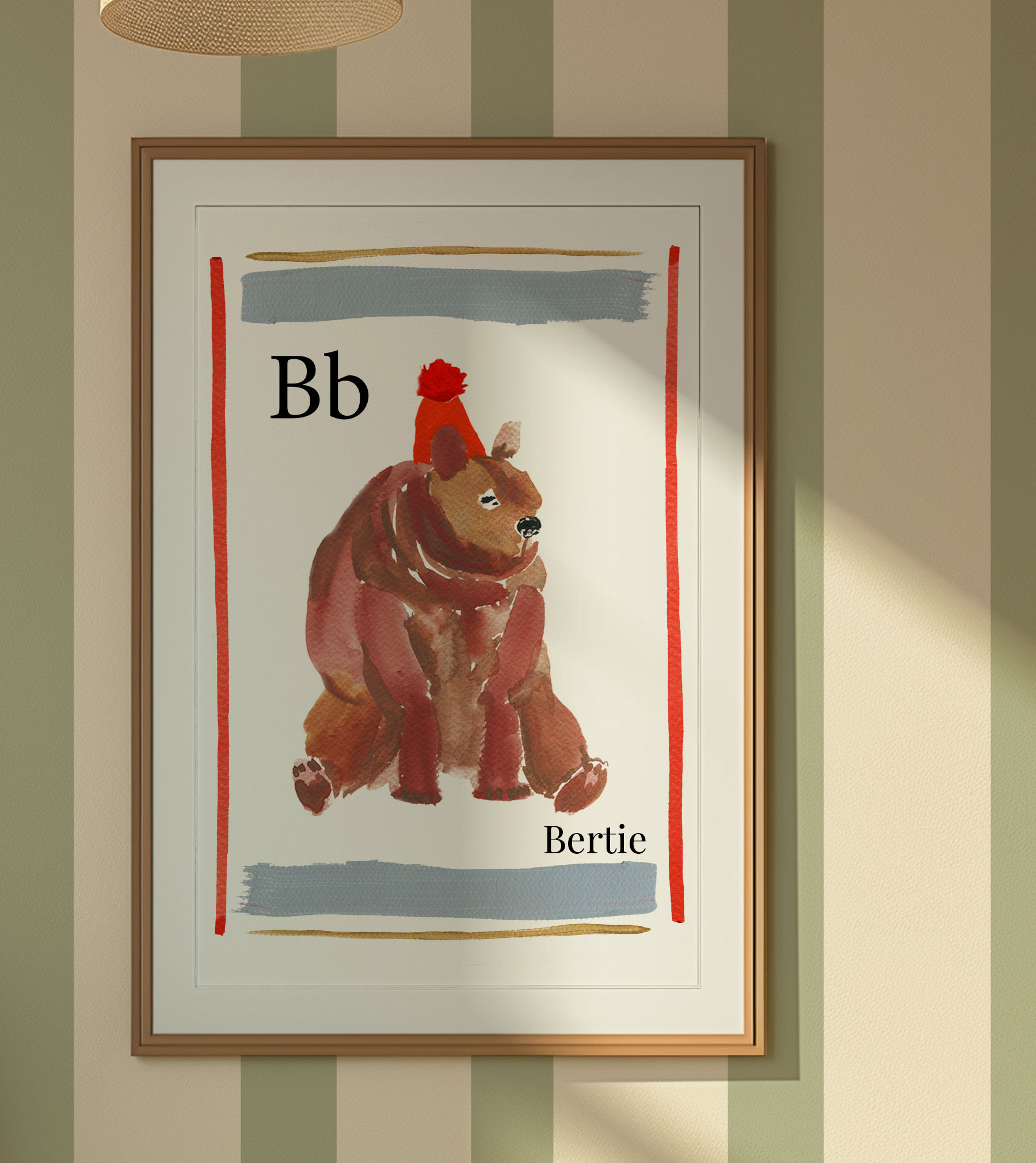 B is for Bear/name print