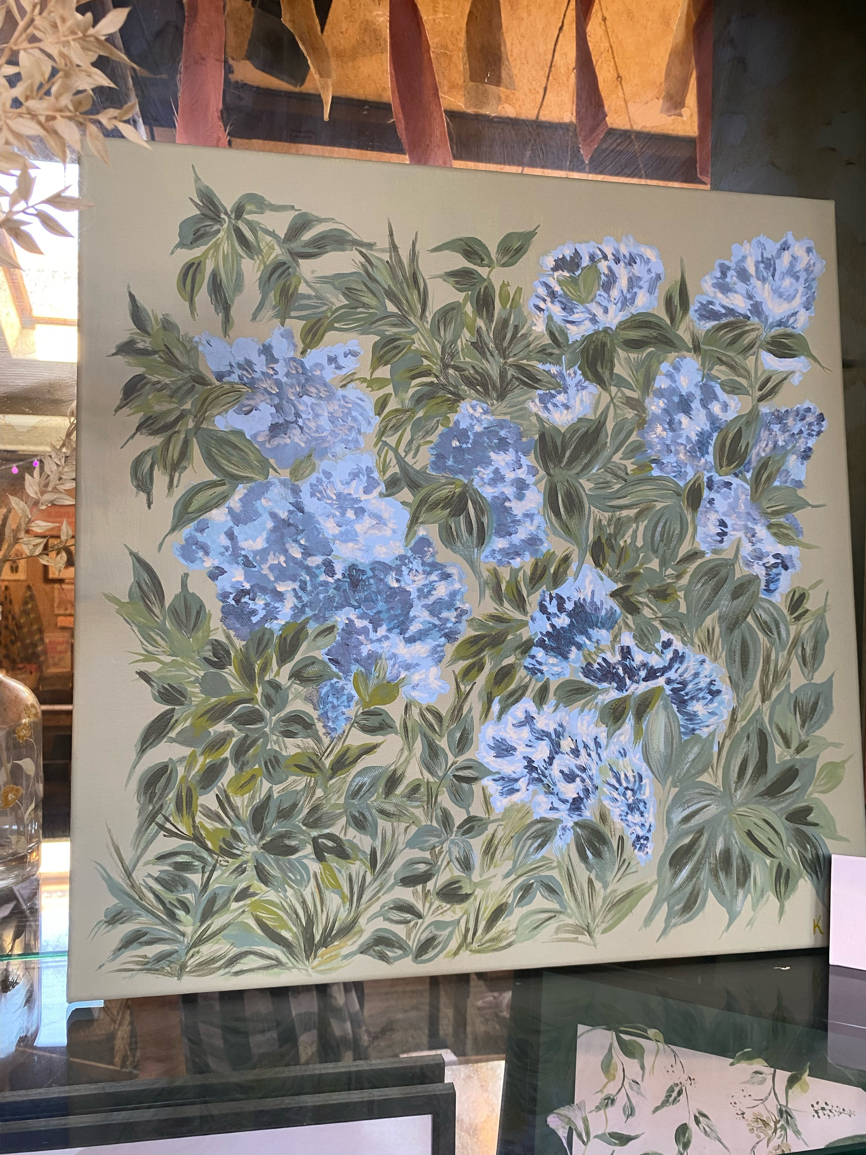 'Deep Breath' - 50cm square acrylic on canvas