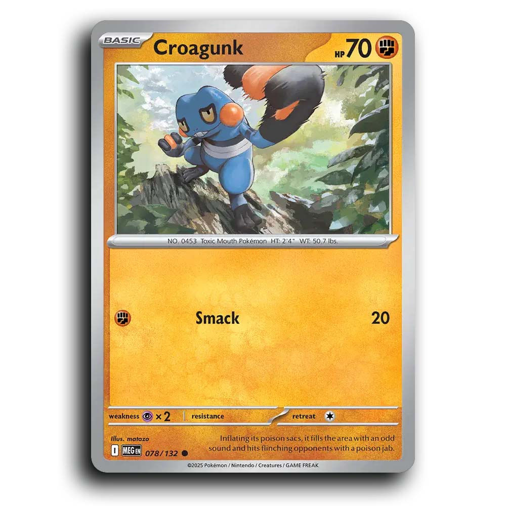 078/132 - Croagunk [Mega Evolution - Pokemon Card]