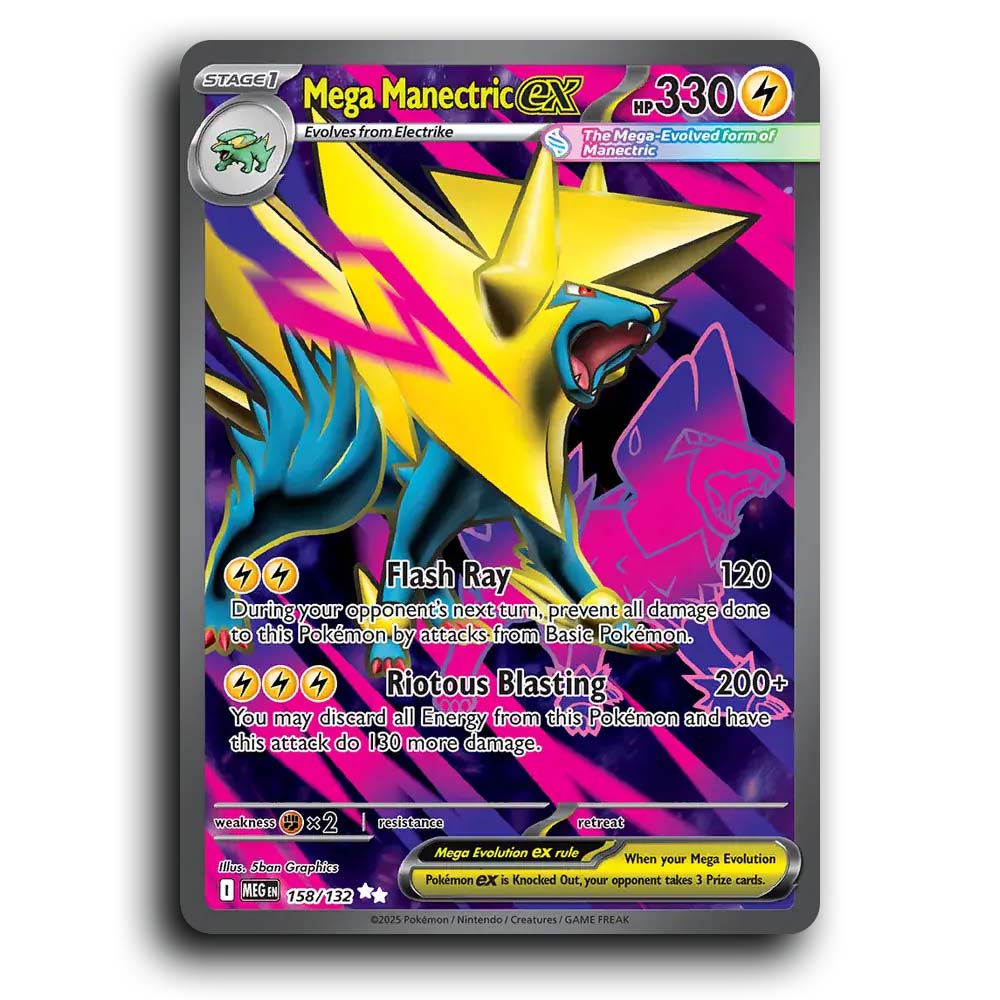 158/132 - Mega Manectric ex - Illustration Rare - Mega Evolution - Pokemon Card