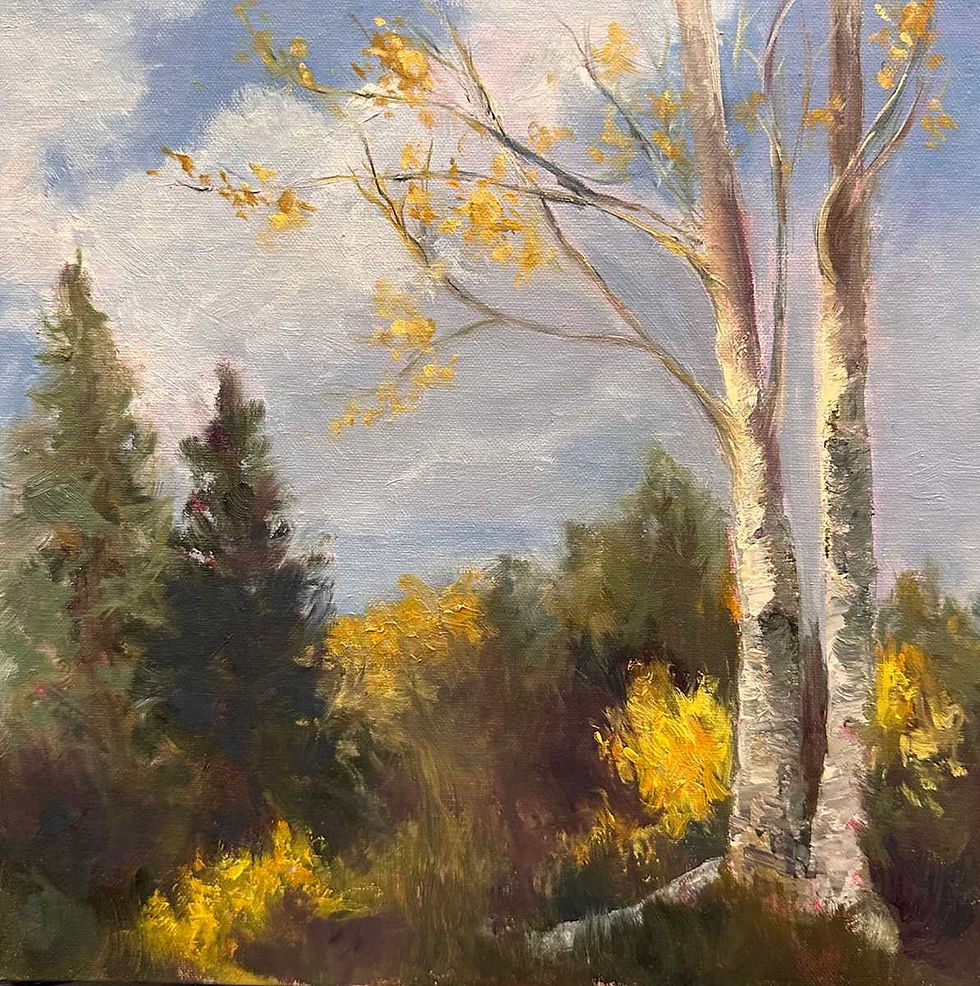 Oil painting called Smokey Mountain Color by artist Kimberly Carwford
