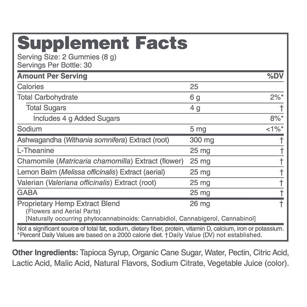 Thumbnail: cbdMD Calming Broad Spectrum Gummies 750mg/25mg 60 count