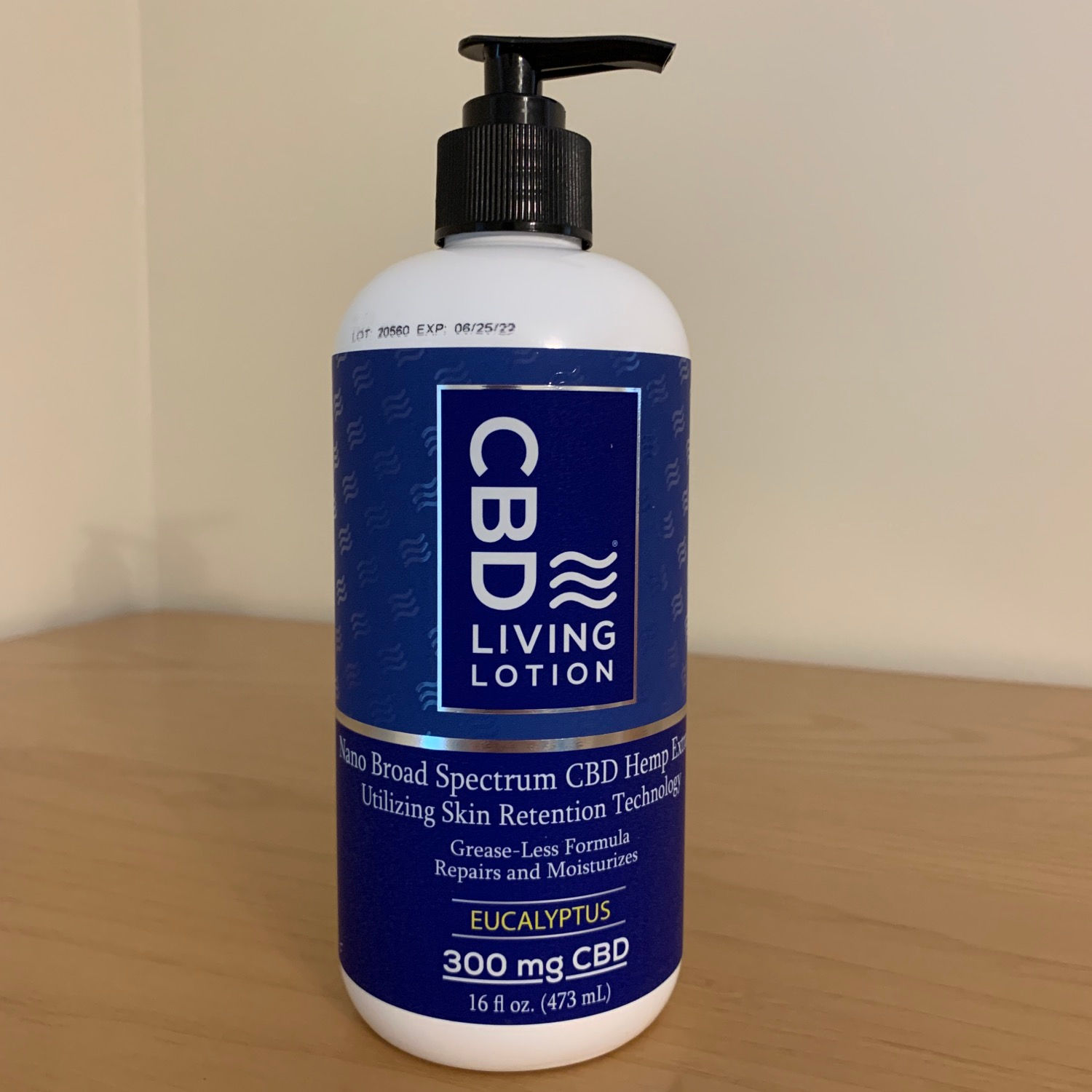 CBD Living Lotion 300mg Eucalyptus 16oz