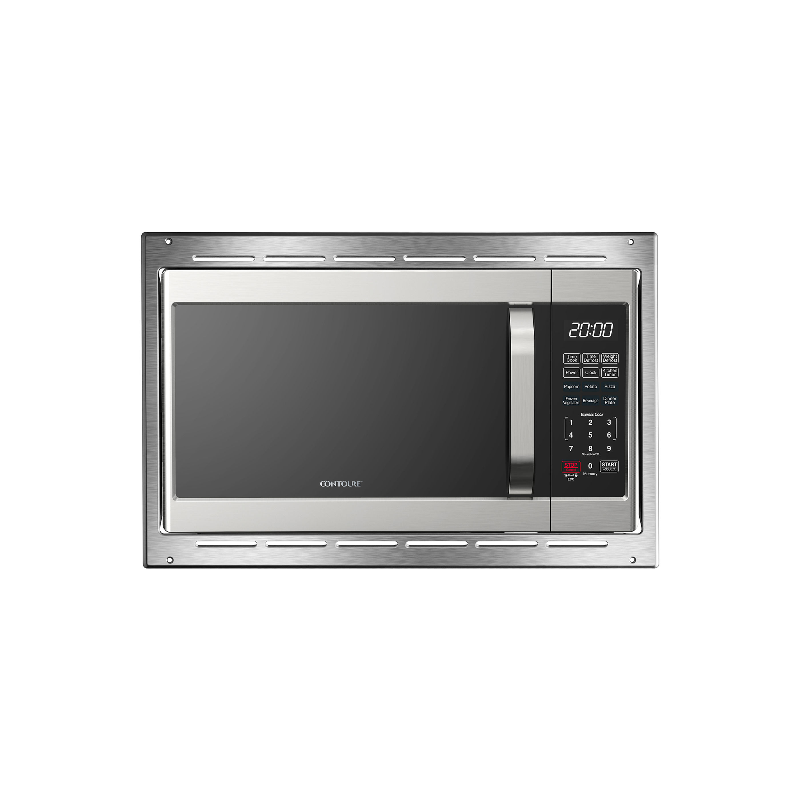 BUILT-IN 0.7 Cu. Ft. Deluxe Microwave Oven, Handle & Trim Kit - Stainless Steel