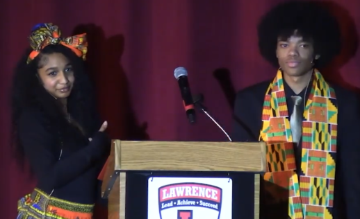 Caitlyn Grimes ('27) and Abram Williams ('27) starting off the night!