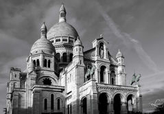 Photo noir blanc architecture paris Montmartre bâtiment