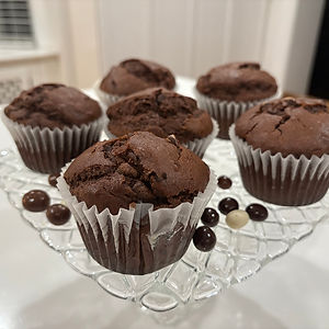 Double Chocolate Espresso Sourdough Muffins