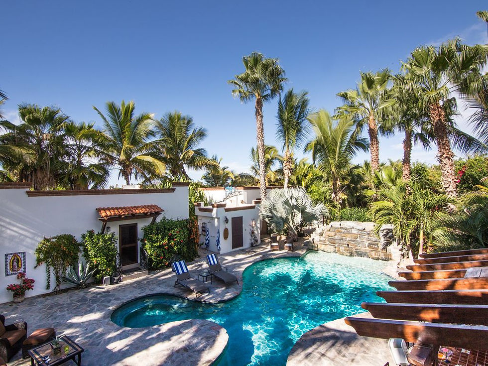 The story of Casa Casacada Waterfall Oasis vacation home in Baja California Sur todo santos Cerritos beach