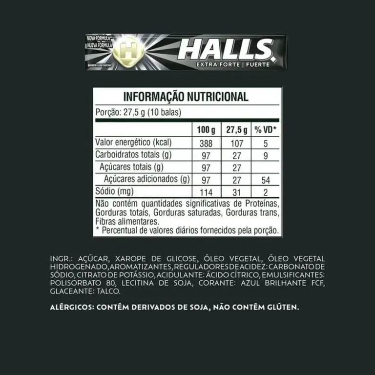 Miniatura: Bala Halls Extra Forte 27,5g