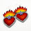 Thumbnail: Sacred Heart Earrings with Purple Flower