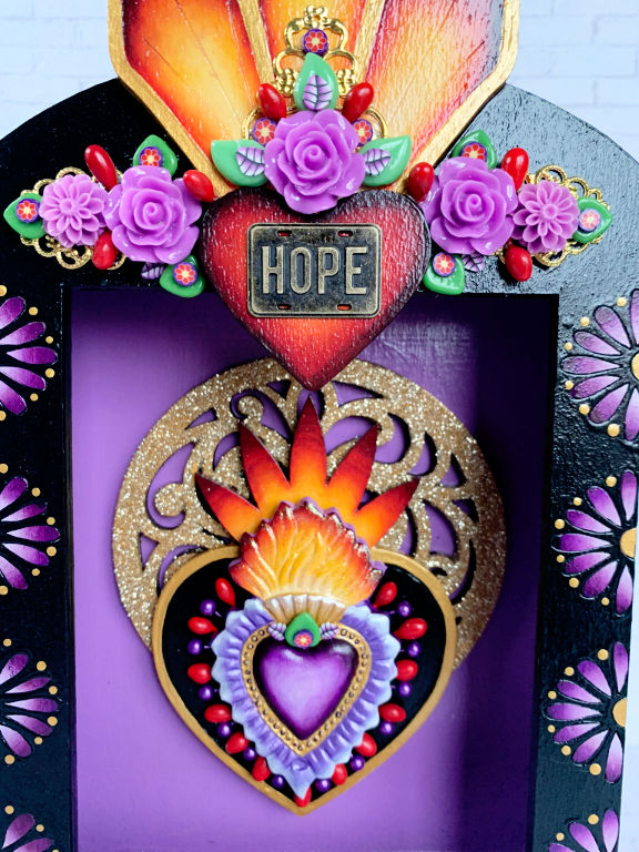 Thumbnail: Hope Triple Sacred Heart Shadow Box