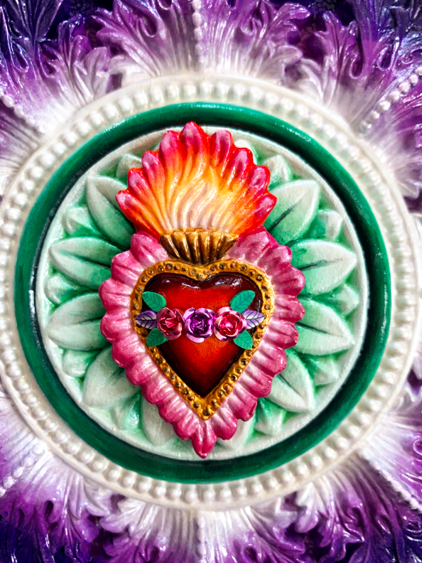 Thumbnail: Purple and Green Sacred Heart
