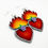 Thumbnail: Sacred Heart Earrings with Purple Flower