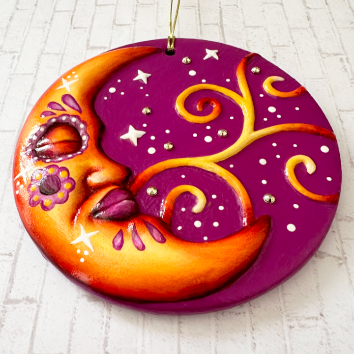 Thumbnail: Luna Muerta Ornament (Magenta)