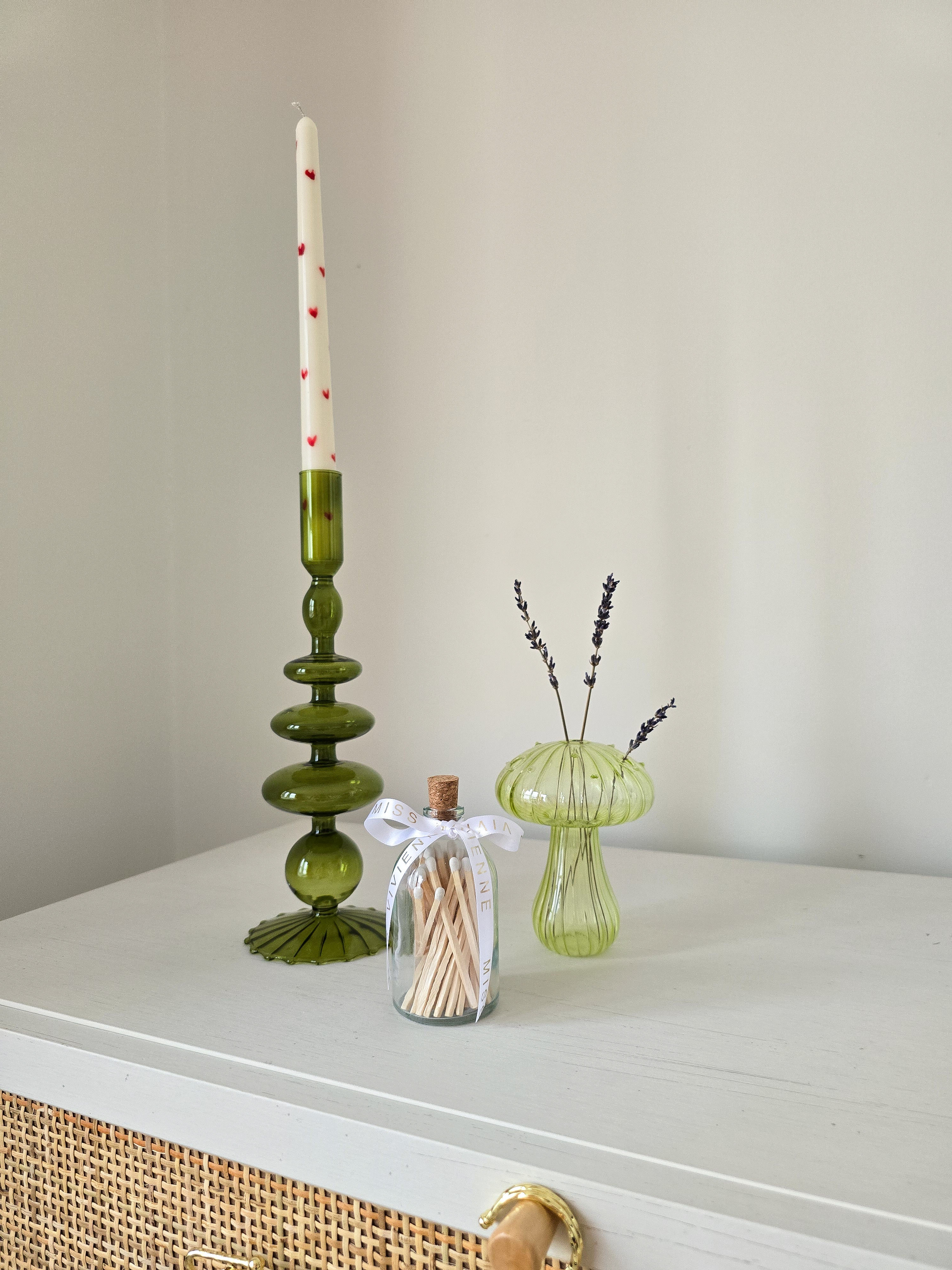 Retro Green Candle Holder