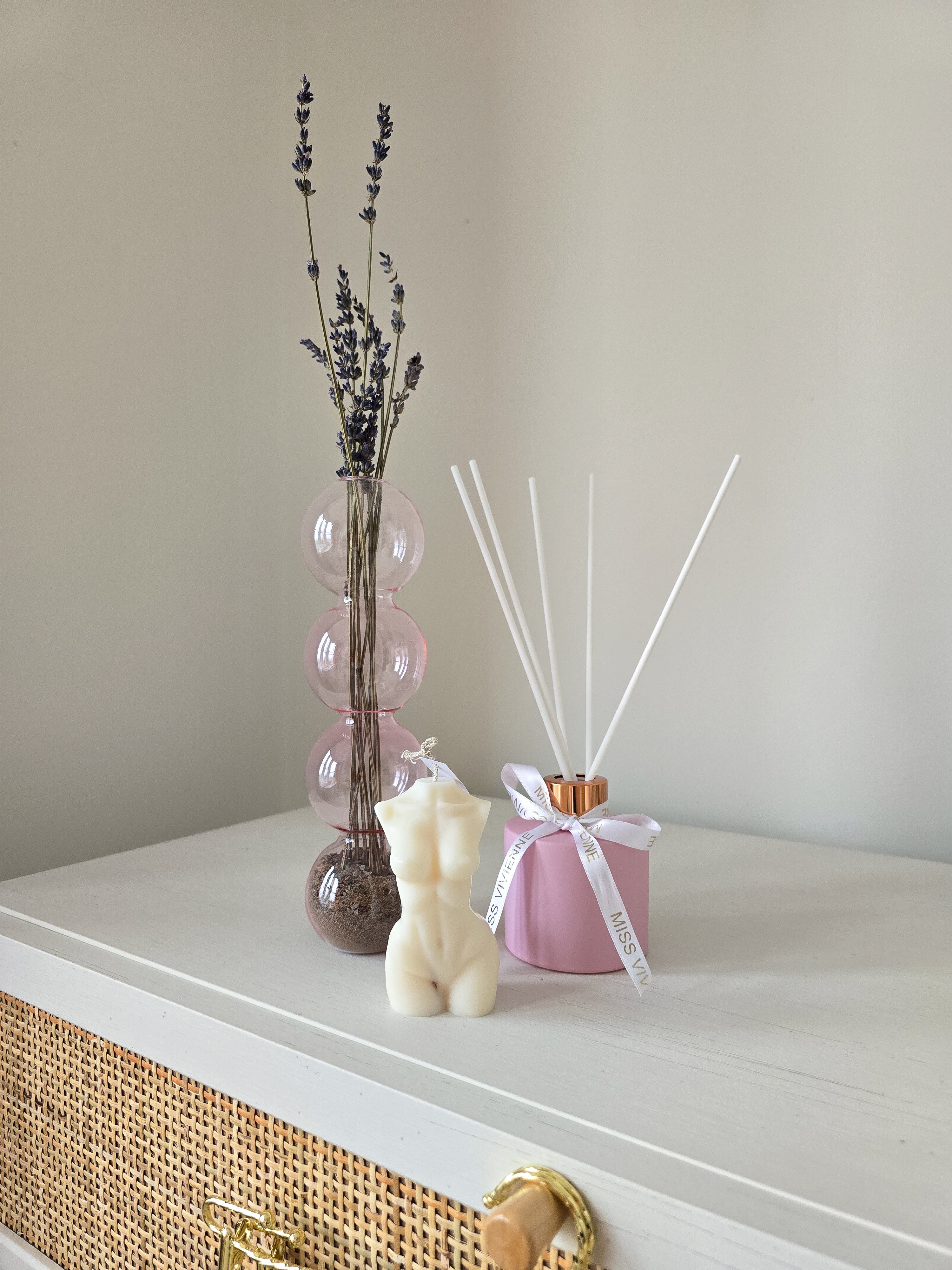 Pink Bubble Vase: Tall