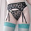 Thumbnail: Teal Plain Top Stockings