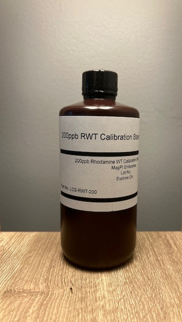 Rhodamine WT Fluorescent Calibration Standard - 200 ppb (500 mL)