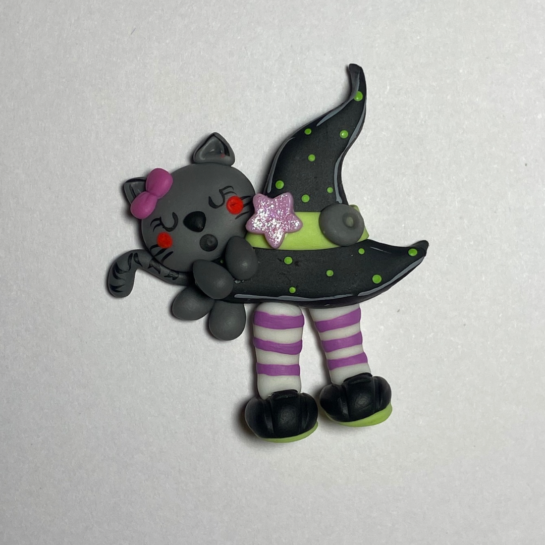 Cute witch hat and cat