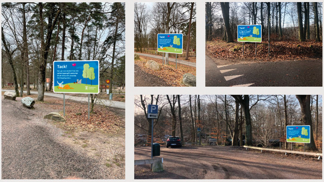 Visualisering av skyltens användning.