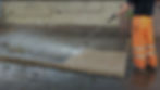 Pressure washing concrete step