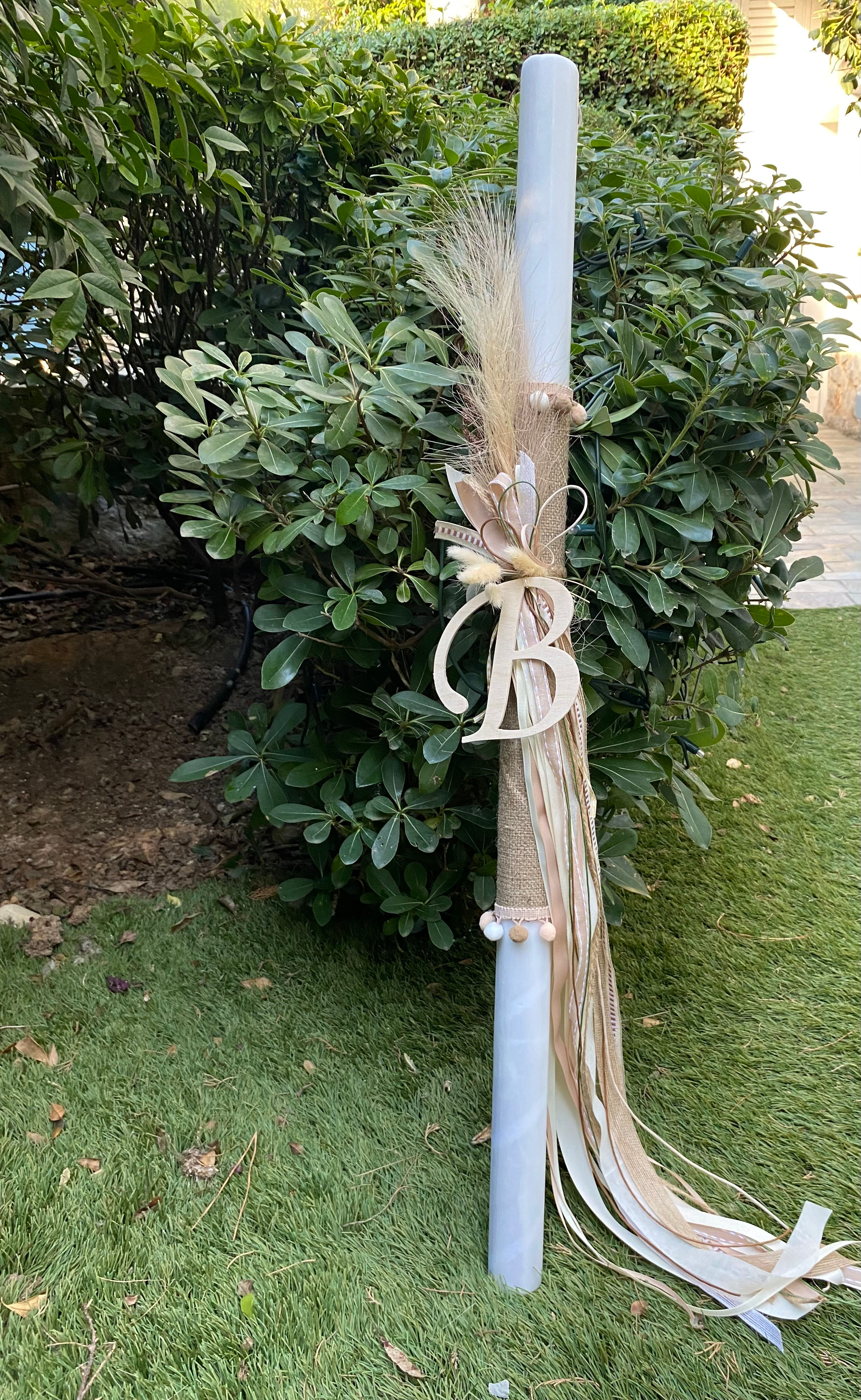 Χειροποίητη λαμπάδα βάπτισης