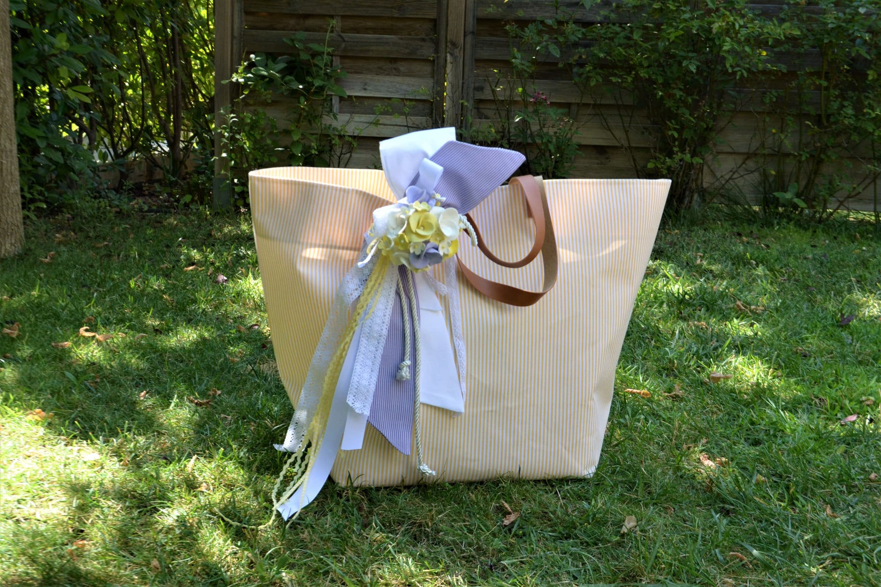 Tσάντα βάπτισης με χειροποίητα 3d λουλούδια