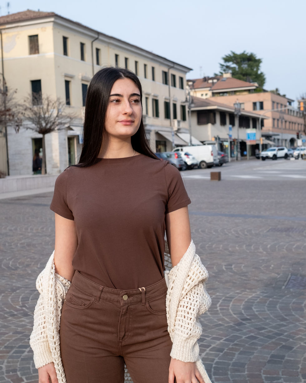Miniatura: Max Mara - T-shirt Basic Marrone