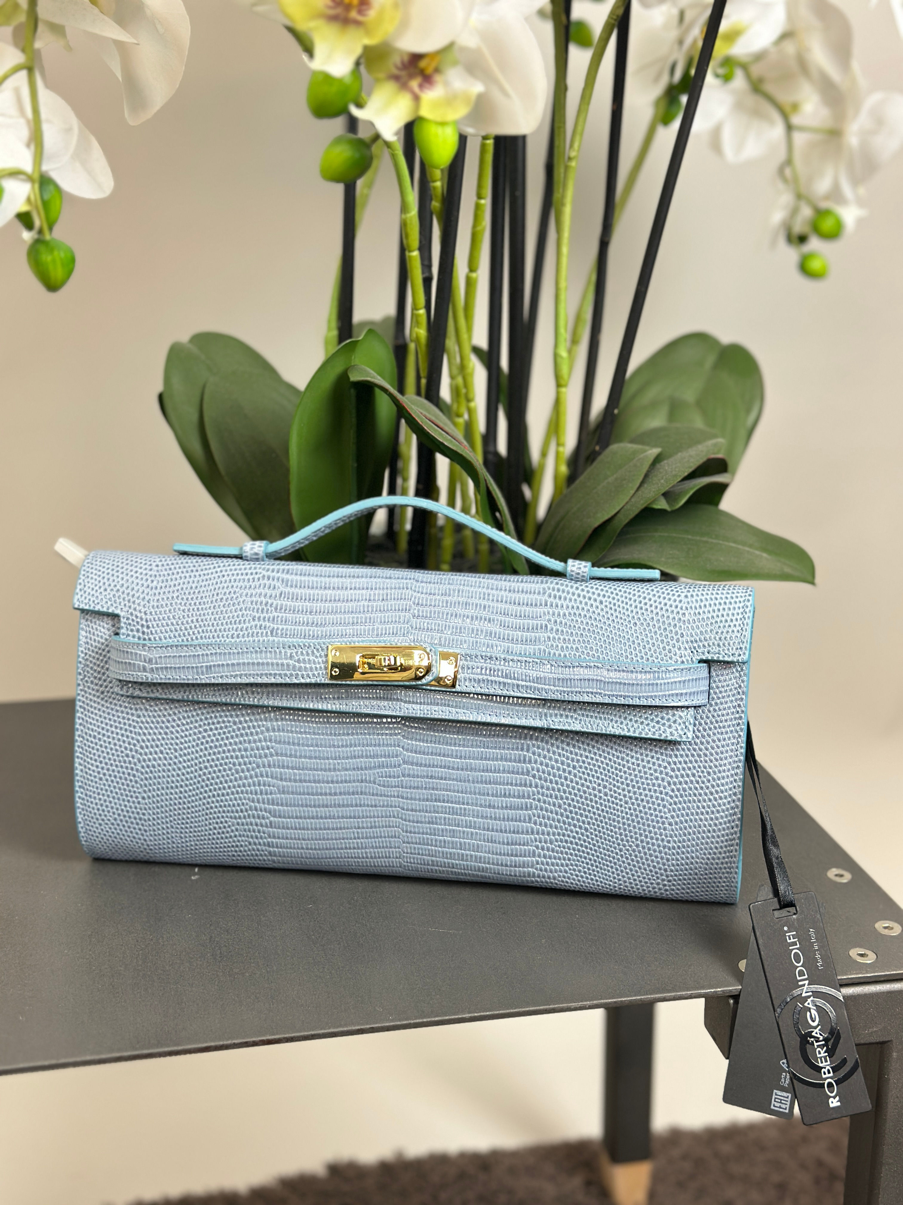 Roberta Gandolfi - Jade Tejus cluch azzurra