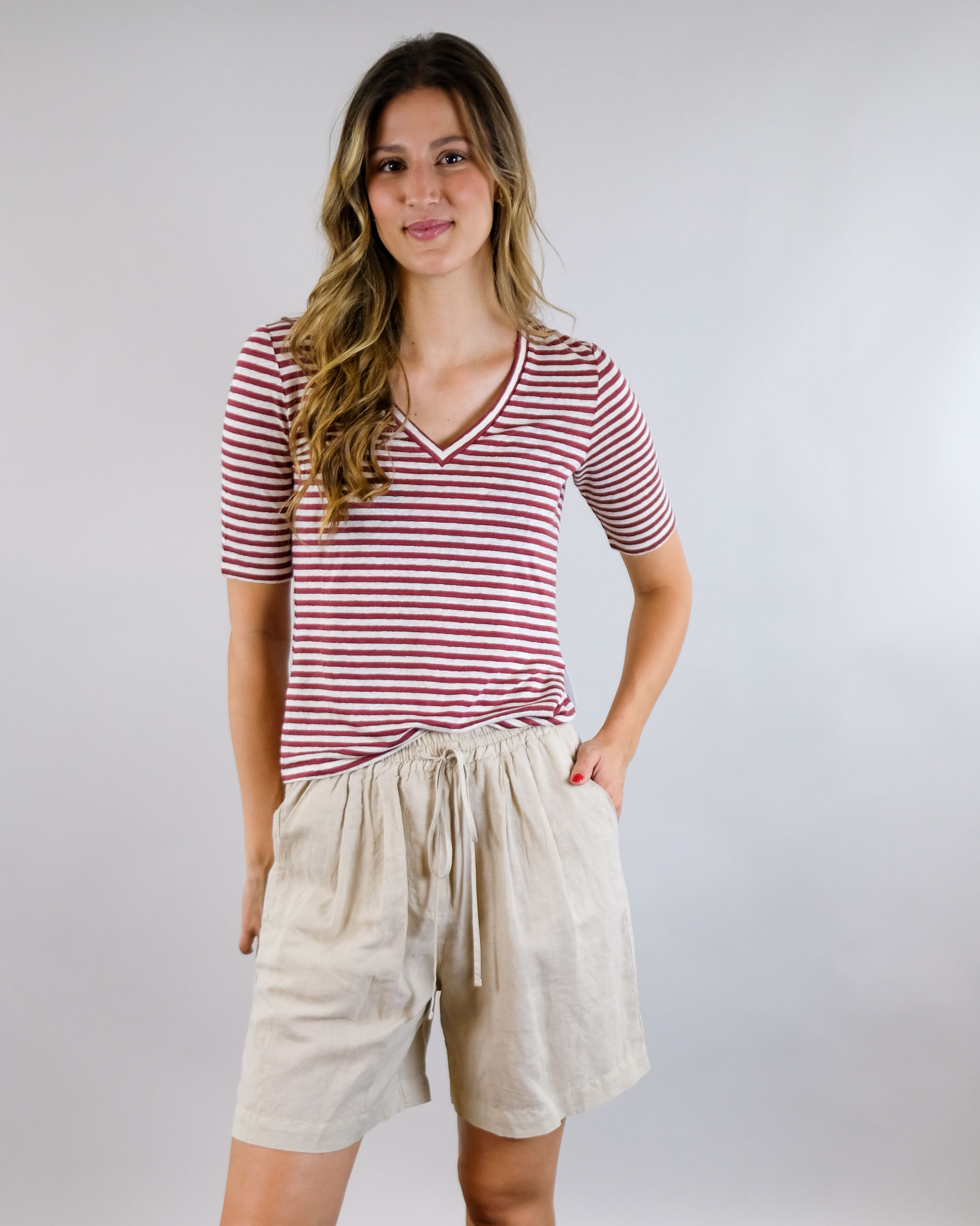 T-shirt Max Mara a righe in tessuto leggero