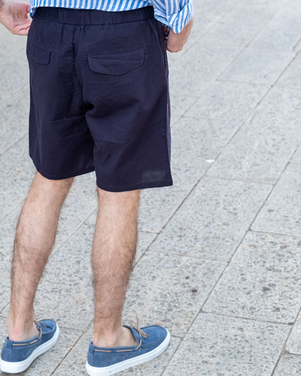 Miniatura: Bermuda In Lino Blu Notte – Sun68