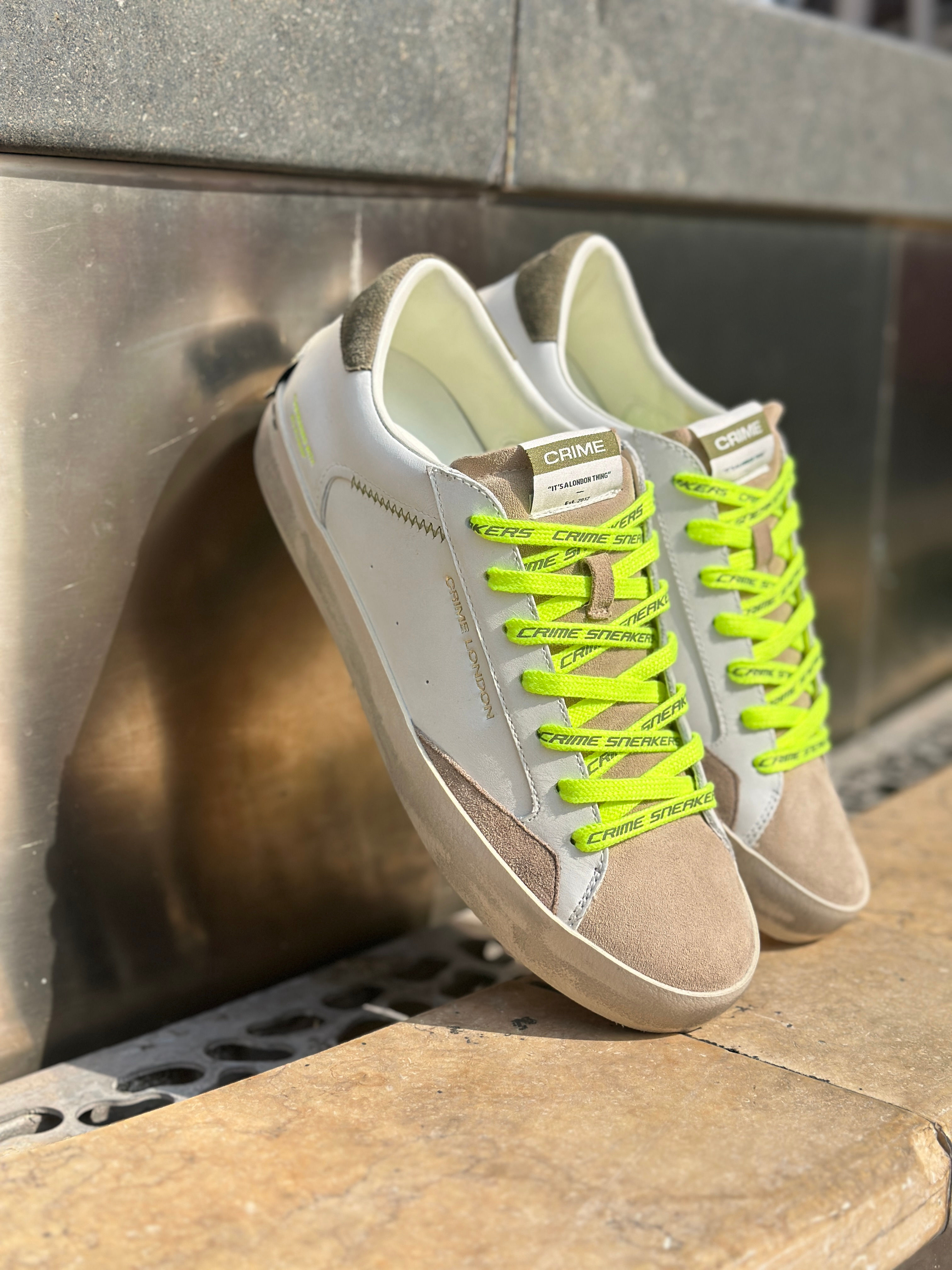 Crime - Distressed Laccio Giallo Inserti Militare