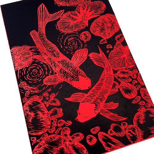 Japanese Koi Fish Lino Print japanese-koi-fish-lino-print