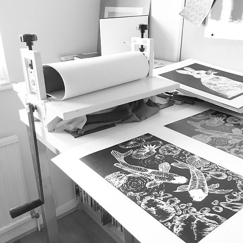 printmaking studio www.magnolialilyprint