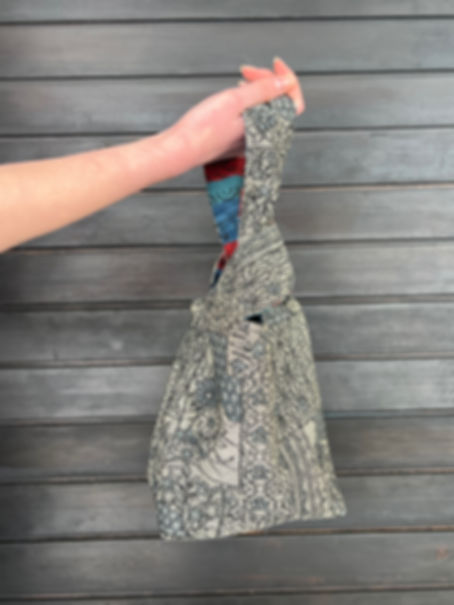 Vintage Wool Reversible Knitting on the Go Bag