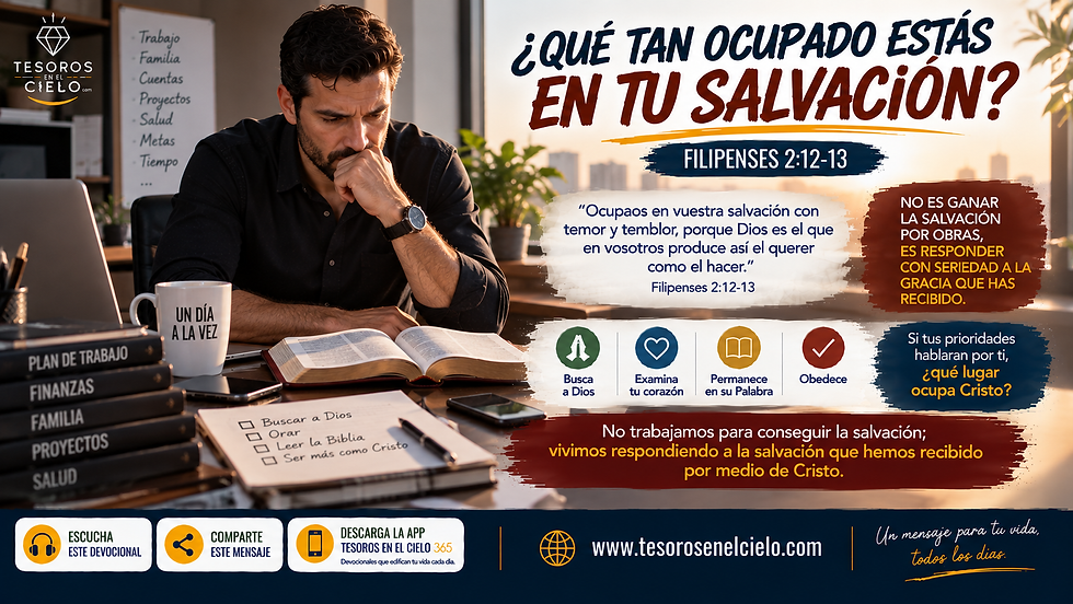 ¿Qué tan ocupado estás en tu salvación?